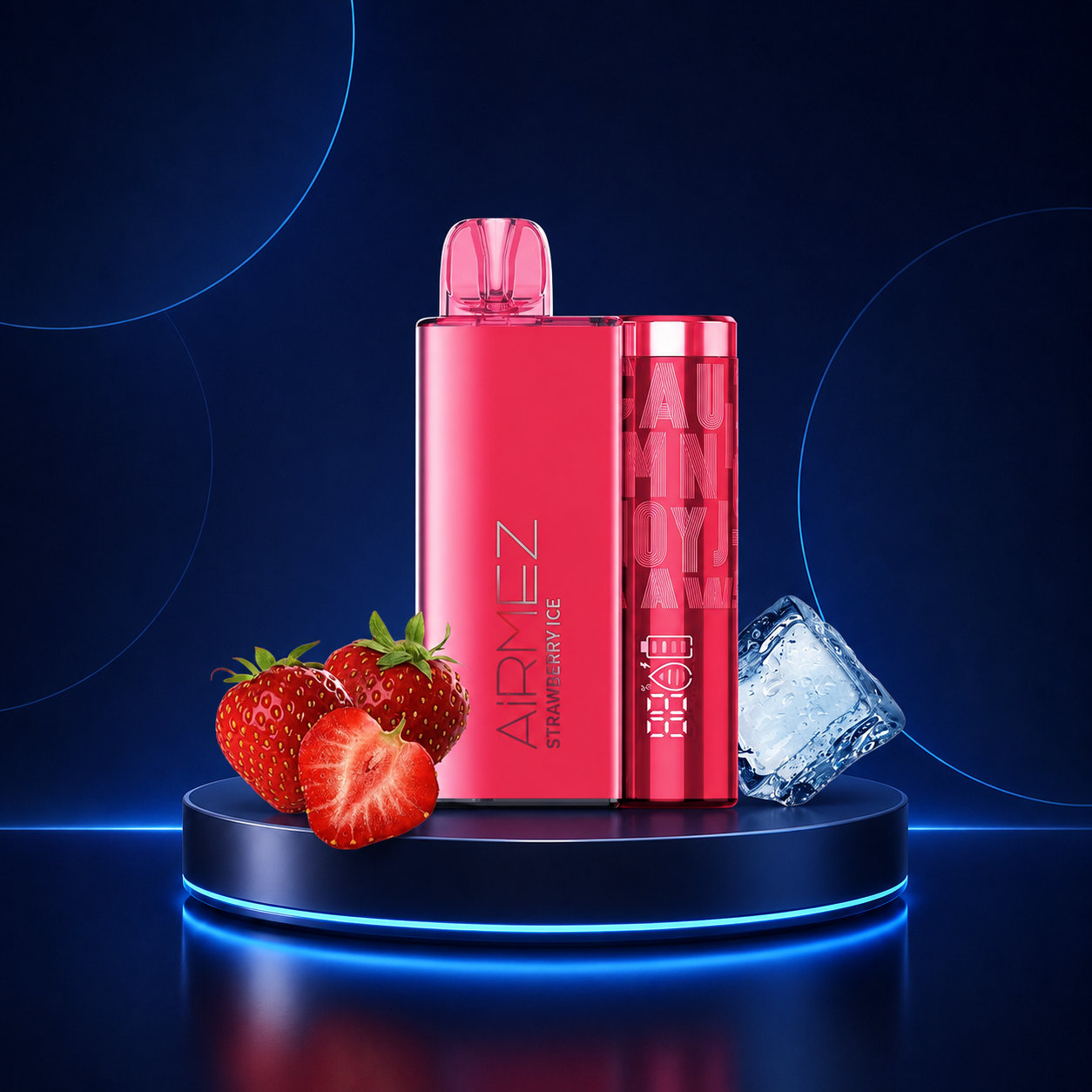 AirMez Strawberry Ice Einweg Vape 12000 Züge 2 Prozent